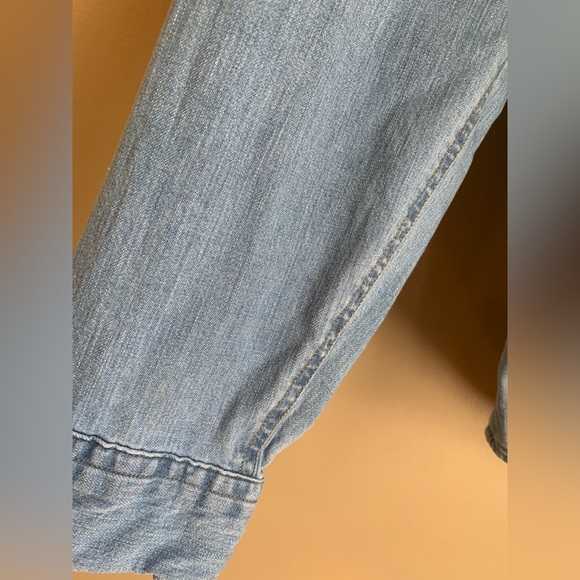 Lands end + blake Shelton snap pearl button button up jean denim shirt size xl - Picture 3 of 8